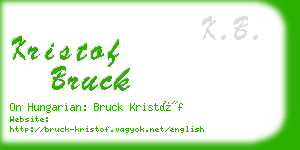 kristof bruck business card